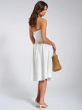 ROWAN WHITE LACE BUSTIER CORSET SUNDRESS