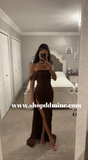 MAHOGANY SATIN GOWN