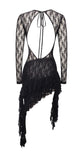 OMARIA BLACK LACE MINI DRESS