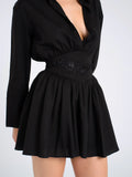 JAMILA BLACK SHIRT MINI DRESS