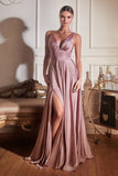 SATIN A LINE DRESS