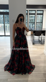 ROSE PRINT ORGANZA GOWN