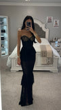 ROBE LONGUE EN DENTELLE NOIRE QUENNELL 