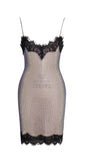 REMI MESH RHINESTONE LACE MINI DRESS