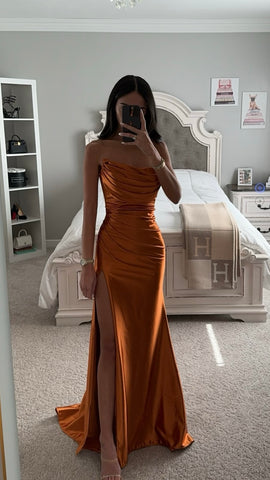 SIENNA ASYMMETRICAL SATIN GOWN