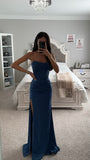 STRAPLESS SOFT SATIN GOWN