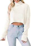 TURTLENECK CROPPED SWEATER