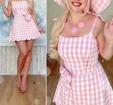 COSTUME DI HALLOWEEN A QUADRETTI DI BARBIE