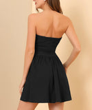 STRAPLESS BLACK MINI DRESS