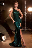 ONE SHOULDER SEQUIN GOWN