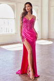 ROBE AJUSTÉE EN DENTELLE À PAILLETTES EN SATIN EXTENSIBLE