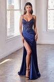 ROBE AJUSTÉE EN DENTELLE À PAILLETTES EN SATIN EXTENSIBLE