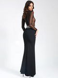 AGGIE BLACK SHEER MAXI DRESS