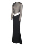 AGGIE BLACK SHEER MAXI DRESS