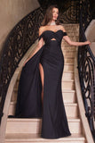 FITTED STRETCH SATIN GOWN