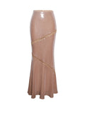 ODALIS NUDE SEQUIN MAXI SKIRT