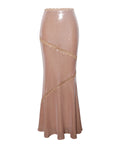 ODALIS NUDE SEQUIN MAXI SKIRT