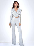 SILVER LONG POCKET SILVER TROUSERS