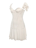 MINI ABITO CORSETTO IN RASO BEIGE MARICA 