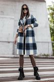 DOUBLE TAKE PLAID BUTTON UP COLLAT COAT