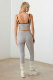 Ribbed Crop Cami and High Waist Brushed Leggings Set