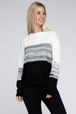 COLOR BLOCK SWEATER TOP