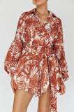 LEAVES PRINT ROMPER