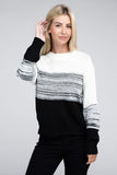 COLOR BLOCK SWEATER TOP