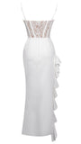 JULIA WHITE LACE CORSET MAXI DRESS