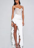 JULIA WHITE LACE CORSET MAXI DRESS