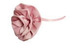 SATIN SALMON PINK ROSE CHOKER NECKLACE