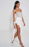 JULIA WHITE LACE CORSET MAXI DRESS