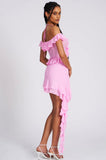 CARLY PINK RUFFLE SKIRT