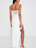 JULIA WHITE LACE CORSET MAXI DRESS