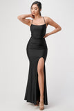 SATIN BLACK GOWN