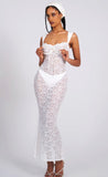 VERONICA WHITE LACE MAXI DRESS