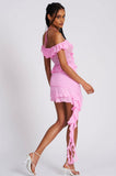 CARLY PINK RUFFLE SKIRT