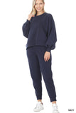 BALLOON SLEEVE SWEATSHIRT & SWEATPANTS SET