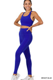 ATHLETIC RACERBACK TANK TOP LEGGINGS SET