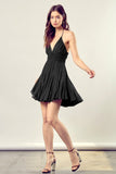 LACE TRIM WITH BACK DRAWSTRING DRESS