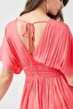 SMOCKED WAIST WITH TASSEL STRAP DRESS