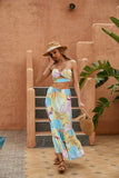 MULTI COLOR TWO PIECE SKIRT SET