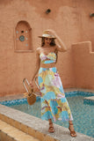 MULTI COLOR TWO PIECE SKIRT SET