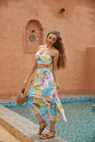 MULTI COLOR TWO PIECE SKIRT SET