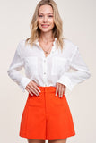 HAZEL SILKY BUTTON UP TOP