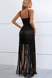 CUT OUT STRAP NECKLINE MAXI DRESS