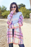 DOUBLE TAKE PLAID BUTTON UP COLLAT COAT