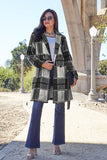 DOUBLE TAKE PLAID BUTTON UP COLLAT COAT