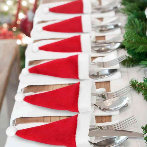 20 PIECE CHRISTMAS HAT CUTLERY HOLDERS