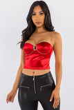 SATIN DIAMOND STRAP TOP